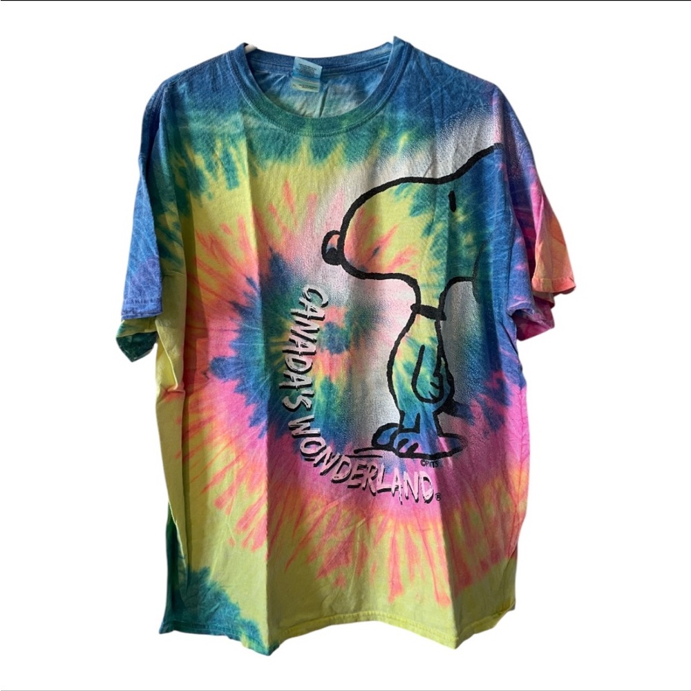 TIE DIE TEE -Canada’s Wonderland Snoopy – XL -UNISEX -LOOSE FIT-oversized